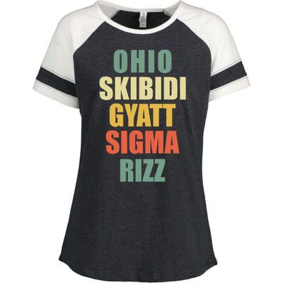 Ohio Gyatt Sigma Rizz Enza Ladies Jersey Colorblock Tee