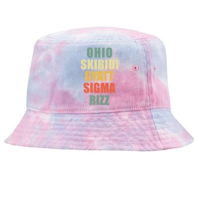 Ohio Gyatt Sigma Rizz Tie-Dyed Bucket Hat