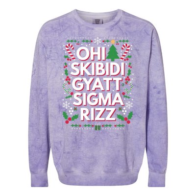 Ohio Gyatt Sigma Rizz Gen Alpha Xmas Christmas Party Colorblast Crewneck Sweatshirt