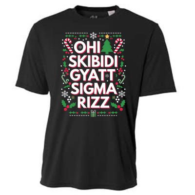 Ohio Gyatt Sigma Rizz Gen Alpha Xmas Christmas Party Cooling Performance Crew T-Shirt