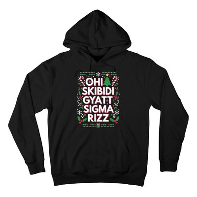 Ohio Gyatt Sigma Rizz Gen Alpha Xmas Christmas Party Hoodie