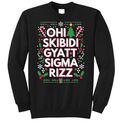 Ohio Gyatt Sigma Rizz Gen Alpha Xmas Christmas Party Sweatshirt