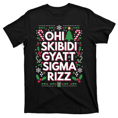 Ohio Gyatt Sigma Rizz Gen Alpha Xmas Christmas Party T-Shirt