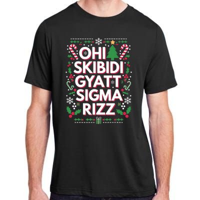 Ohio Gyatt Sigma Rizz Gen Alpha Xmas Christmas Party Adult ChromaSoft Performance T-Shirt