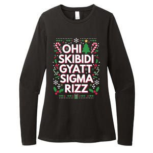 Ohio Gyatt Sigma Rizz Gen Alpha Xmas Christmas Party Womens CVC Long Sleeve Shirt