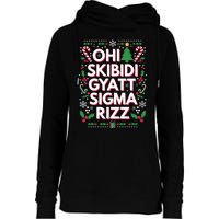 Ohio Gyatt Sigma Rizz Gen Alpha Xmas Christmas Party Womens Funnel Neck Pullover Hood