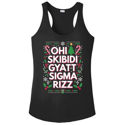 Ohio Gyatt Sigma Rizz Gen Alpha Xmas Christmas Party Ladies PosiCharge Competitor Racerback Tank