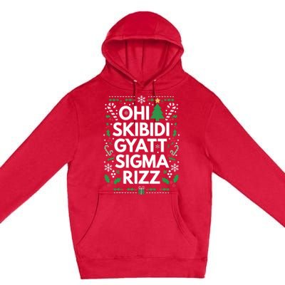 Ohio Gyatt Sigma Rizz Gen Alpha Xmas Christmas Party Premium Pullover Hoodie