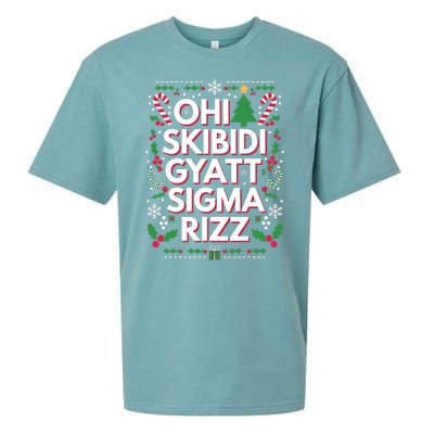 Ohio Gyatt Sigma Rizz Gen Alpha Xmas Christmas Party Sueded Cloud Jersey T-Shirt