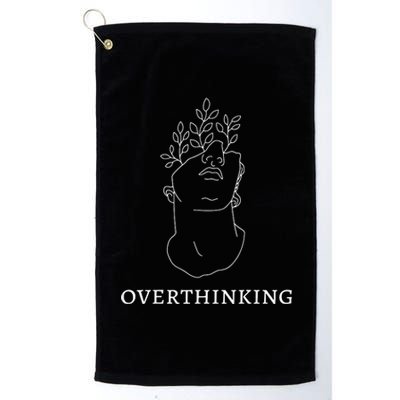 Overthinking Greek Statue Dark Academia Platinum Collection Golf Towel