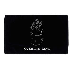 Overthinking Greek Statue Dark Academia Microfiber Hand Towel