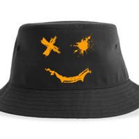 Orange Grunge Smile Orange Color Graphic Sustainable Bucket Hat