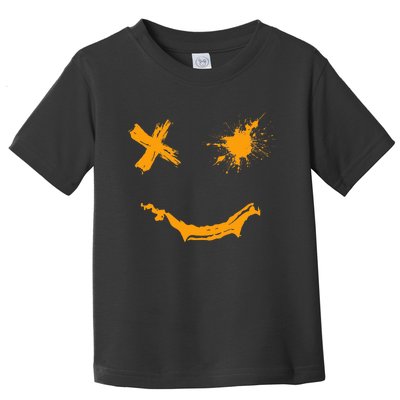 Orange Grunge Smile Orange Color Graphic Toddler T-Shirt