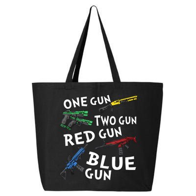 One Gun Two Gun Red Gun Blue Gun 25L Jumbo Tote