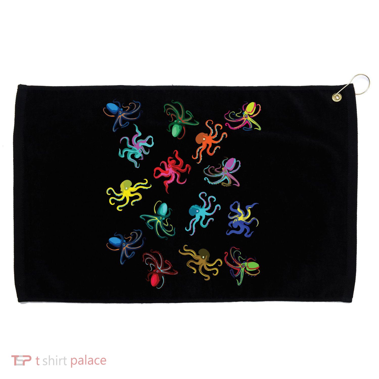 Octopus Gift Tee Octopus Tee Grommeted Golf Towel
