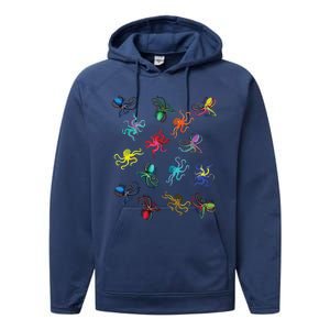 Octopus Gift Tee Octopus Tee Performance Fleece Hoodie