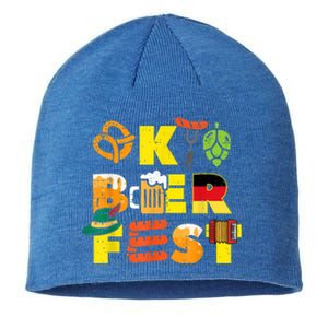 Oktoberfest German Things Cute Bavarian Festival Sustainable Beanie