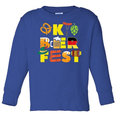 Oktoberfest German Things Cute Bavarian Festival Toddler Long Sleeve Shirt