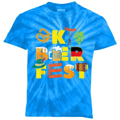 Oktoberfest German Things Cute Bavarian Festival Kids Tie-Dye T-Shirt