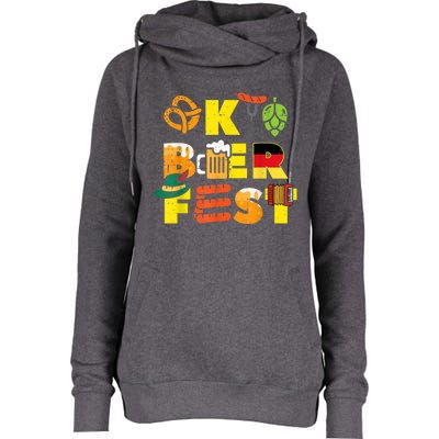 Oktoberfest German Things Cute Bavarian Festival Womens Funnel Neck Pullover Hood