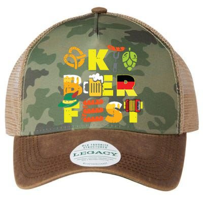 Oktoberfest German Things Cute Bavarian Festival Legacy Tie Dye Trucker Hat