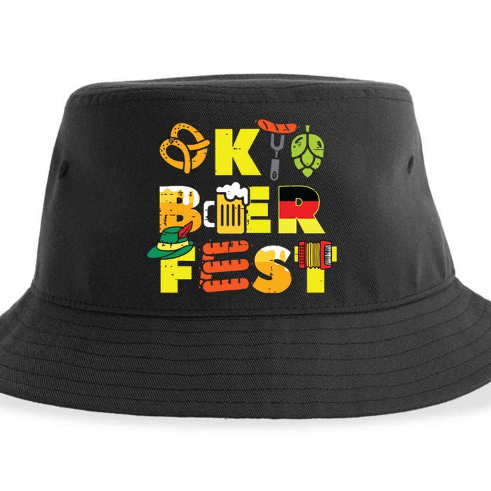 Oktoberfest German Things Cute Bavarian Festival Sustainable Bucket Hat