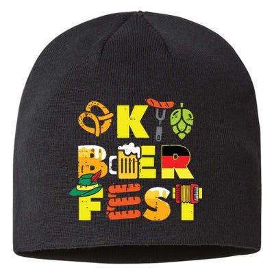 Oktoberfest German Things Cute Bavarian Festival Sustainable Beanie