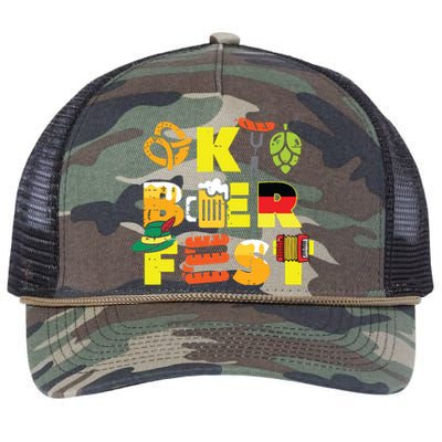 Oktoberfest German Things Cute Bavarian Festival Retro Rope Trucker Hat Cap