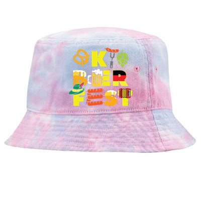 Oktoberfest German Things Cute Bavarian Festival Tie-Dyed Bucket Hat