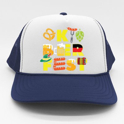 Oktoberfest German Things Cute Bavarian Festival Trucker Hat