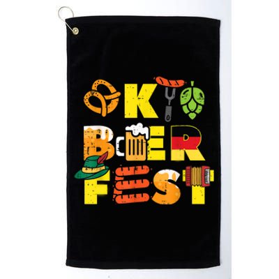 Oktoberfest German Things Cute Bavarian Festival Platinum Collection Golf Towel