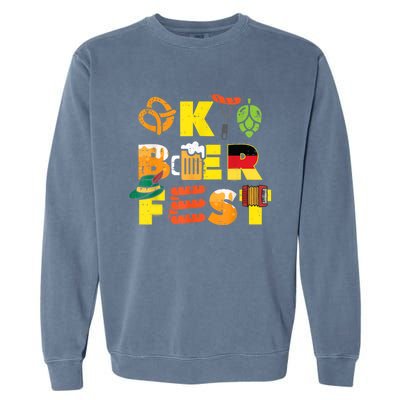 Oktoberfest German Things Cute Bavarian Festival Garment-Dyed Sweatshirt