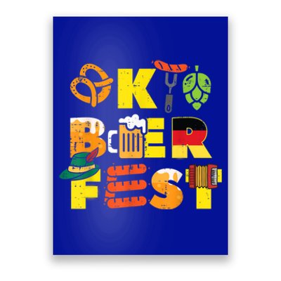 Oktoberfest German Things Cute Bavarian Festival Poster