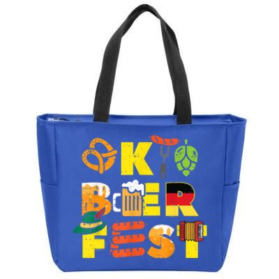 Oktoberfest German Things Cute Bavarian Festival Zip Tote Bag