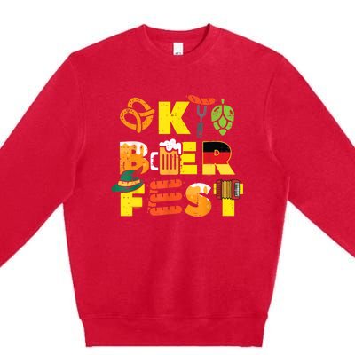 Oktoberfest German Things Cute Bavarian Festival Premium Crewneck Sweatshirt