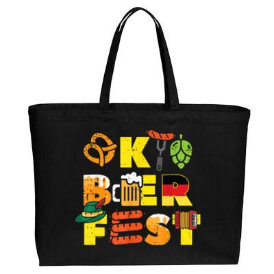 Oktoberfest German Things Cute Bavarian Festival Cotton Canvas Jumbo Tote