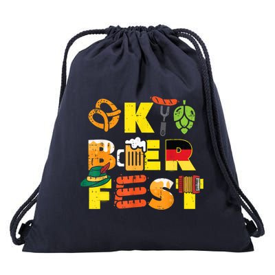 Oktoberfest German Things Cute Bavarian Festival Drawstring Bag