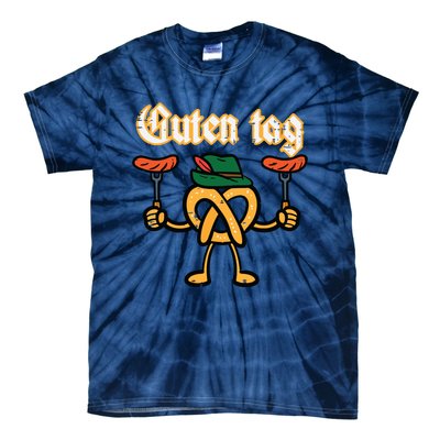 Oktoberfest Guten Tag Pretzel German Costume Tie-Dye T-Shirt