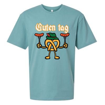 Oktoberfest Guten Tag Pretzel German Costume Sueded Cloud Jersey T-Shirt