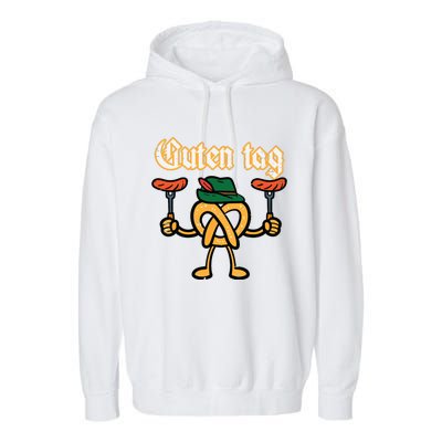 Oktoberfest Guten Tag Pretzel German Costume Garment-Dyed Fleece Hoodie