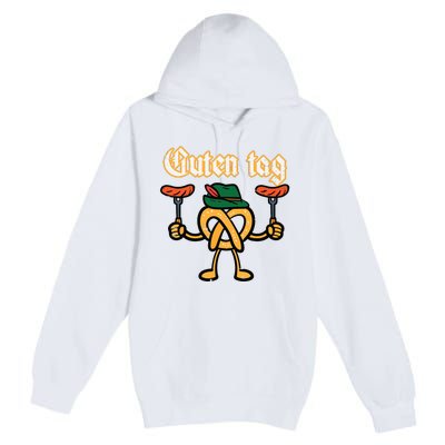 Oktoberfest Guten Tag Pretzel German Costume Premium Pullover Hoodie