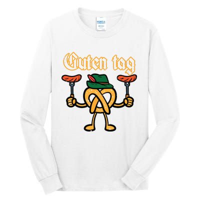 Oktoberfest Guten Tag Pretzel German Costume Tall Long Sleeve T-Shirt