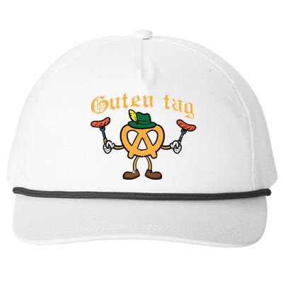 Oktoberfest Guten Tag Pretzel Sausages German Snapback Five-Panel Rope Hat