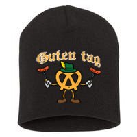 Oktoberfest Guten Tag Pretzel Sausages German Short Acrylic Beanie