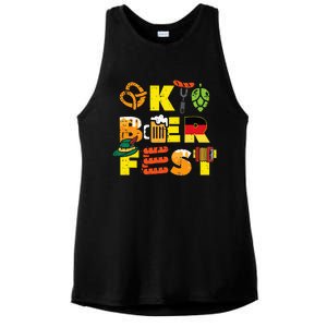 Oktoberfest German Things Cute Bavarian Festival Ladies PosiCharge Tri-Blend Wicking Tank