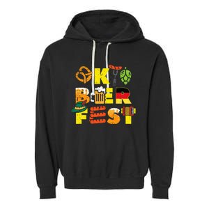 Oktoberfest German Things Cute Bavarian Festival Garment-Dyed Fleece Hoodie