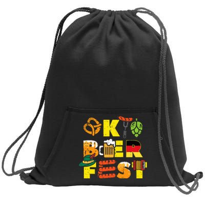 Oktoberfest German Things Cute Bavarian Festival Sweatshirt Cinch Pack Bag