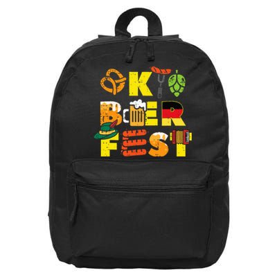 Oktoberfest German Things Cute Bavarian Festival 16 in Basic Backpack