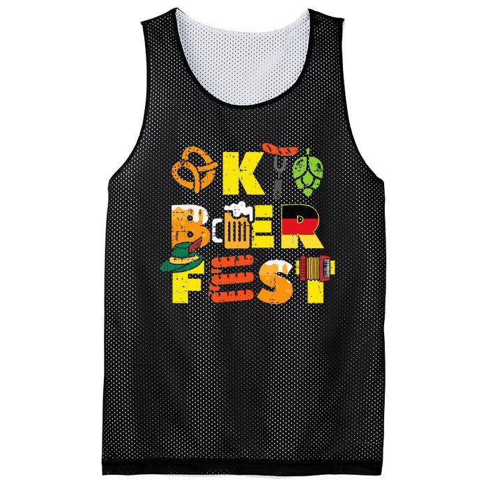 Oktoberfest German Things Cute Bavarian Festival Mesh Reversible Basketball Jersey Tank