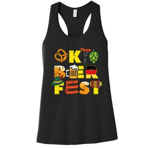 Oktoberfest German Things Cute Bavarian Festival Women's Racerback Tank